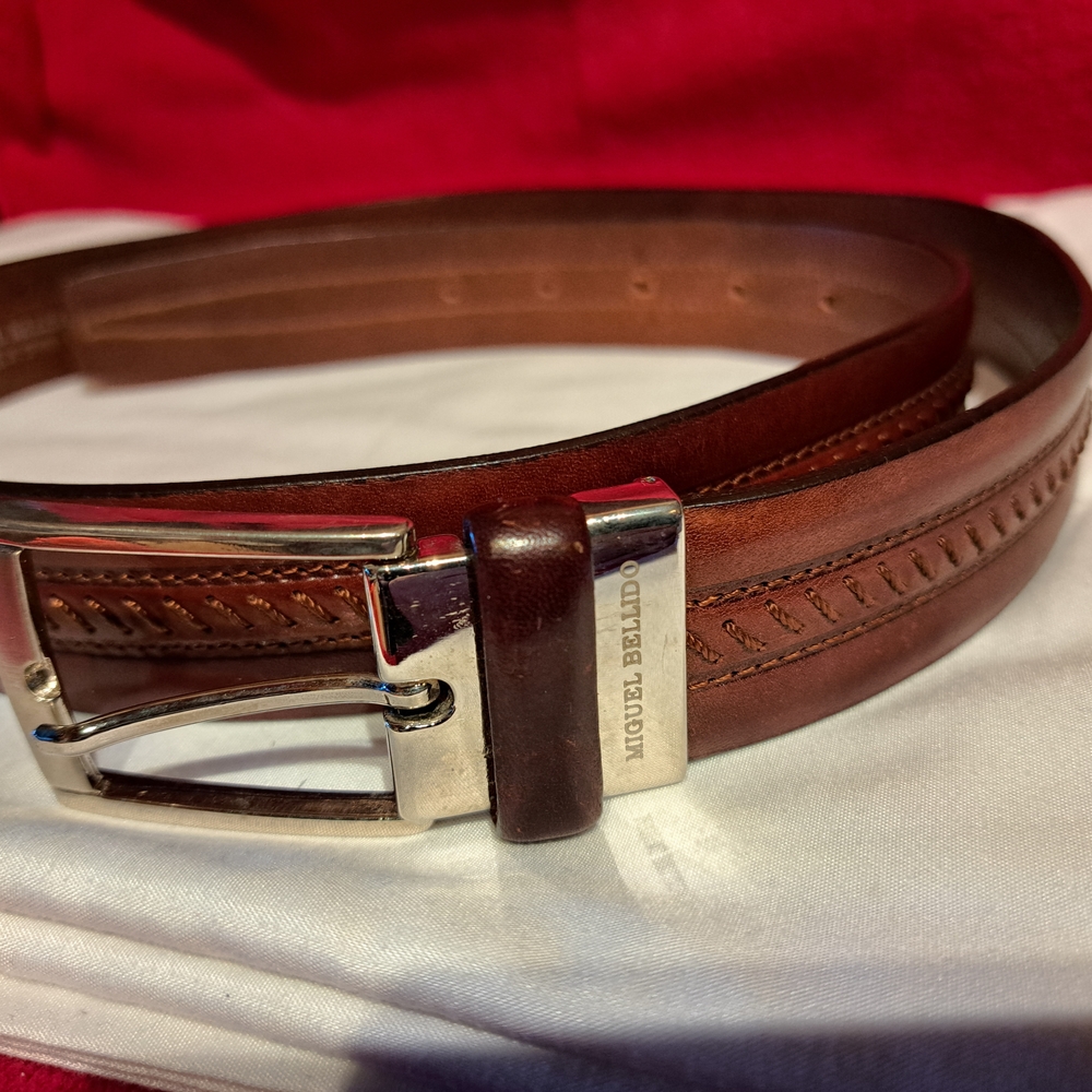 Miguel Bellido Brown Leather Belt